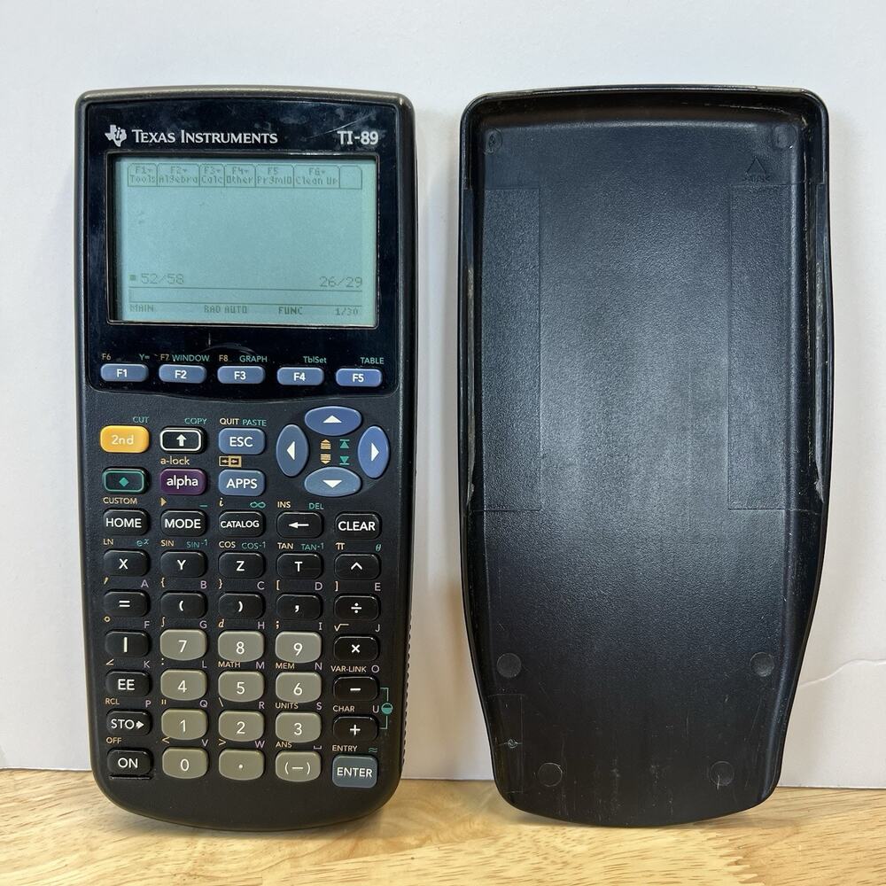 Texas Instrument TI 89 Graphing Calculator W/Cover Tested Works *READ*